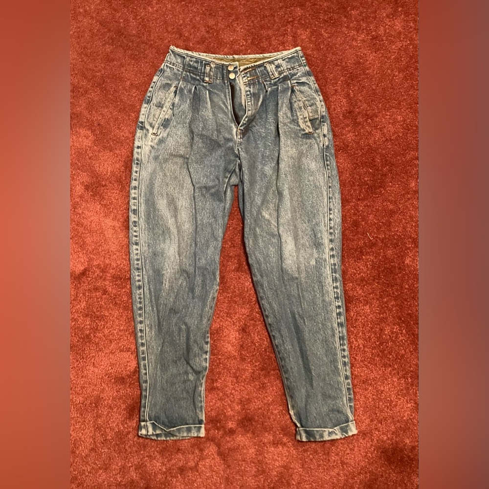 Vintage Denim “Blues Alley” Jeans by Cotler | Size 28 M | Pleated and cuffed